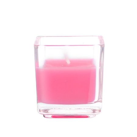 JECO Jeco CVZ-035-8 Square Glass Votive Candles; Hot Pink - 96 Piece CVZ-035_8